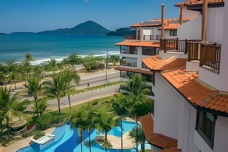 Frente ao mar na Praia Grande.