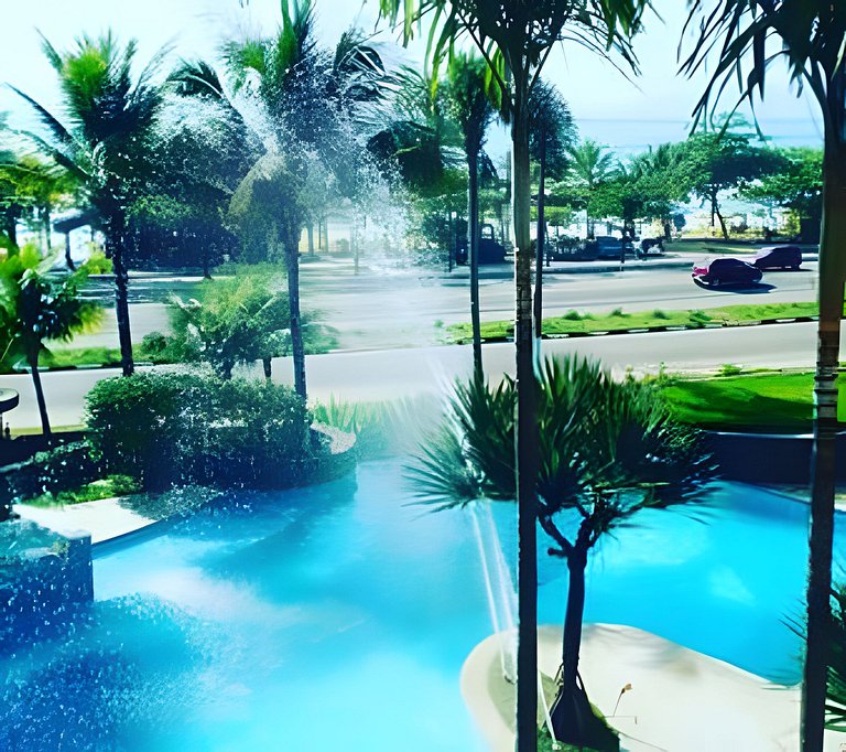 Frente ao mar na Praia Grande.