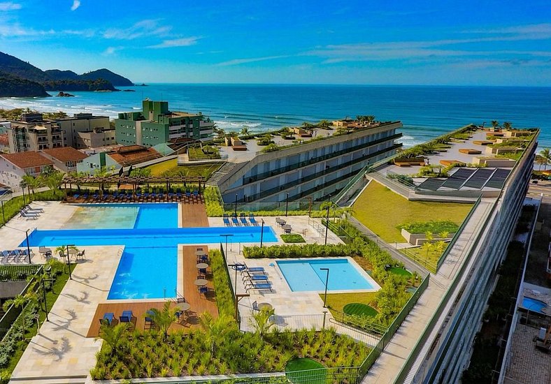 Resort frente ao mar apto 1222 DNA Praia Grande