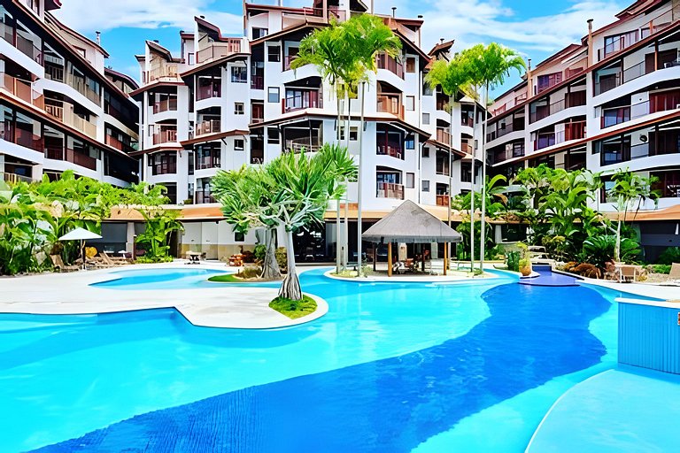 Resort frente ao mar apto 302 Bali Praia Grande