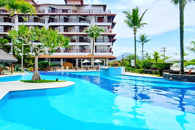 Resort frente ao mar apto 302 Bali Praia Grande